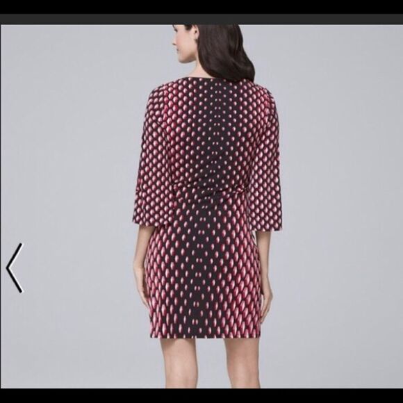 WHBM XS Split Sleeve Shift V-Neck Dress NWOT - Picture 4 of 9